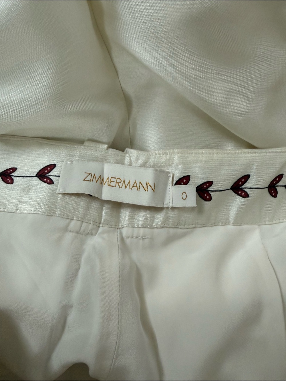 Zimmermann White Floral & Multicolor Printed Cropped Wide-Leg Pants - Picture 7 of 8